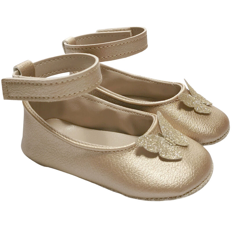 Baby girl cheap gold glitter shoes